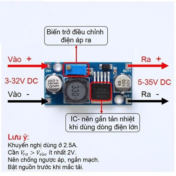 Mạch Tăng Áp - Module Boost 3V - 32VDC Lên 5V - 40VDC (XL6009)