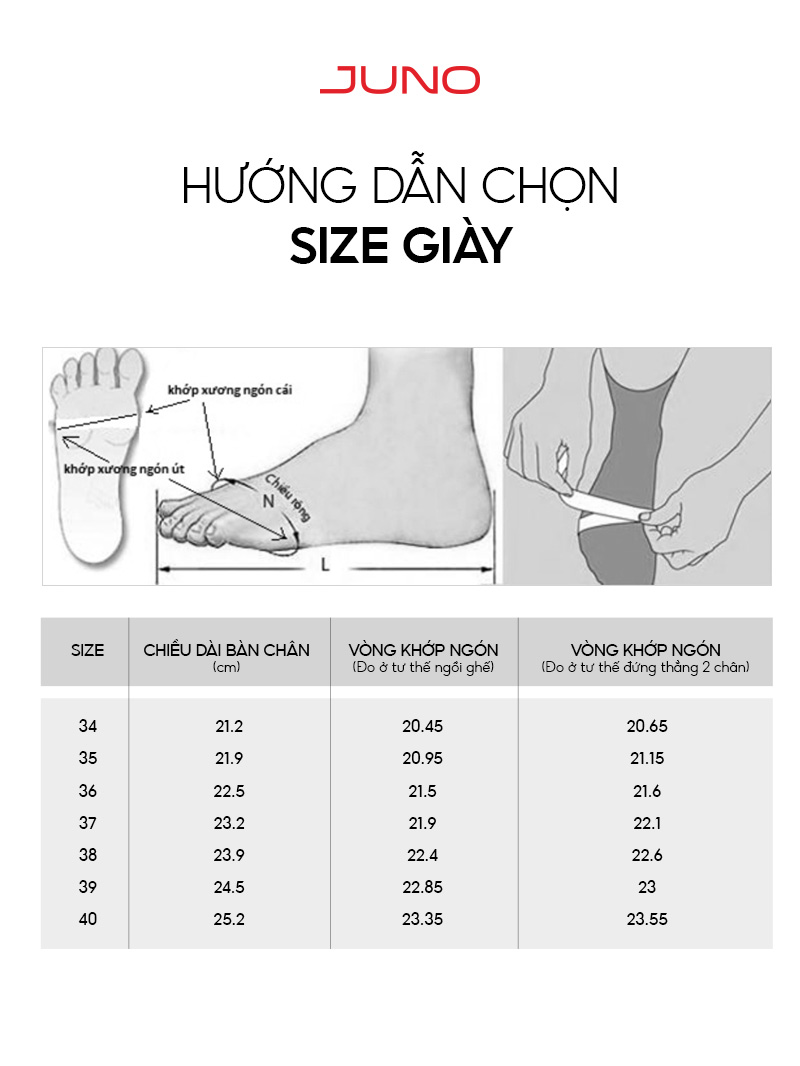 JUNO Giày sandal mũi vuông khóa trang trí SD07044