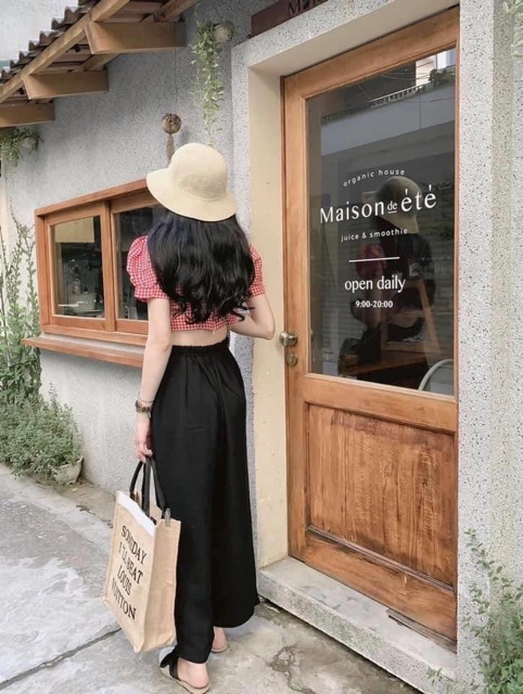 Quần Culottes Đũi Dáng Dài Siêu Hot