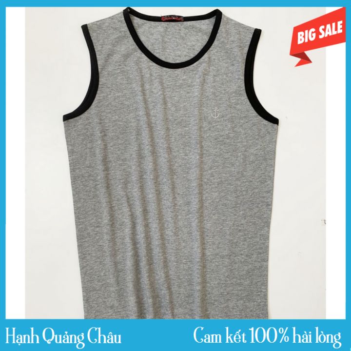 Áo ba lỗ nam thun cotton dáng thể thao mặc ở nhà chất cotton mềm thoải mái