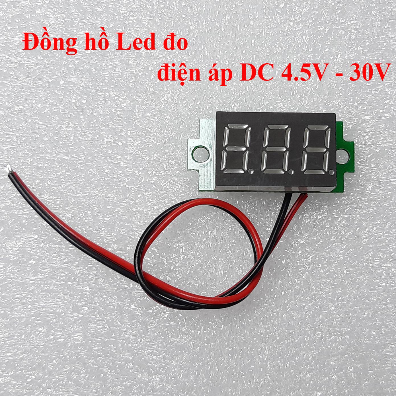 Đồng Hồ Led Đo Áp - Báo Volt DC 2 Dây 4.5~30V (0,36inch)