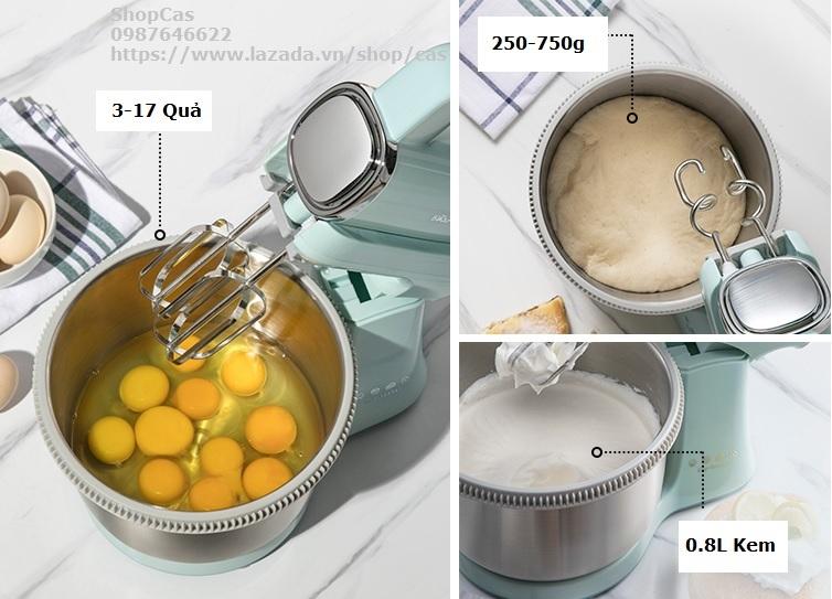 Máy đánh trứng, trộn bột, đánh kem 9 tốc độ Bear DDQ B03V1 (Bản nâng cấp của A40A1, đẹp hơn, hiệu quả hơn)
