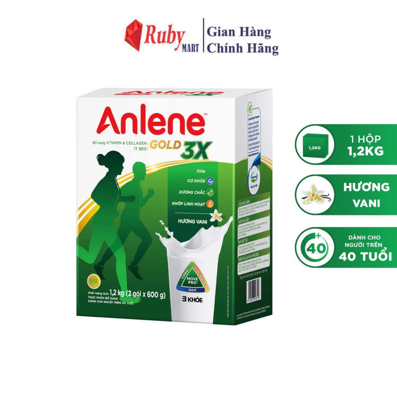 Allene gold movepro 3x vanilla ated milk powder 1,2 kg