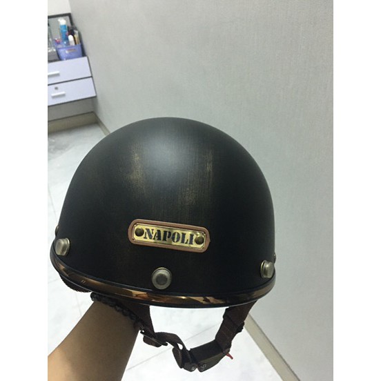 Mũ bảo hiểm 1/2 napoli pug version harley bảo hành chính hãng 12 tháng