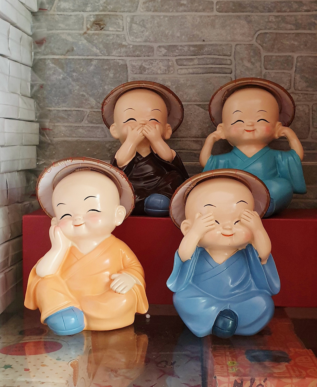 [HCM]Bộ tứ không size lớn 13cm đội nón huế