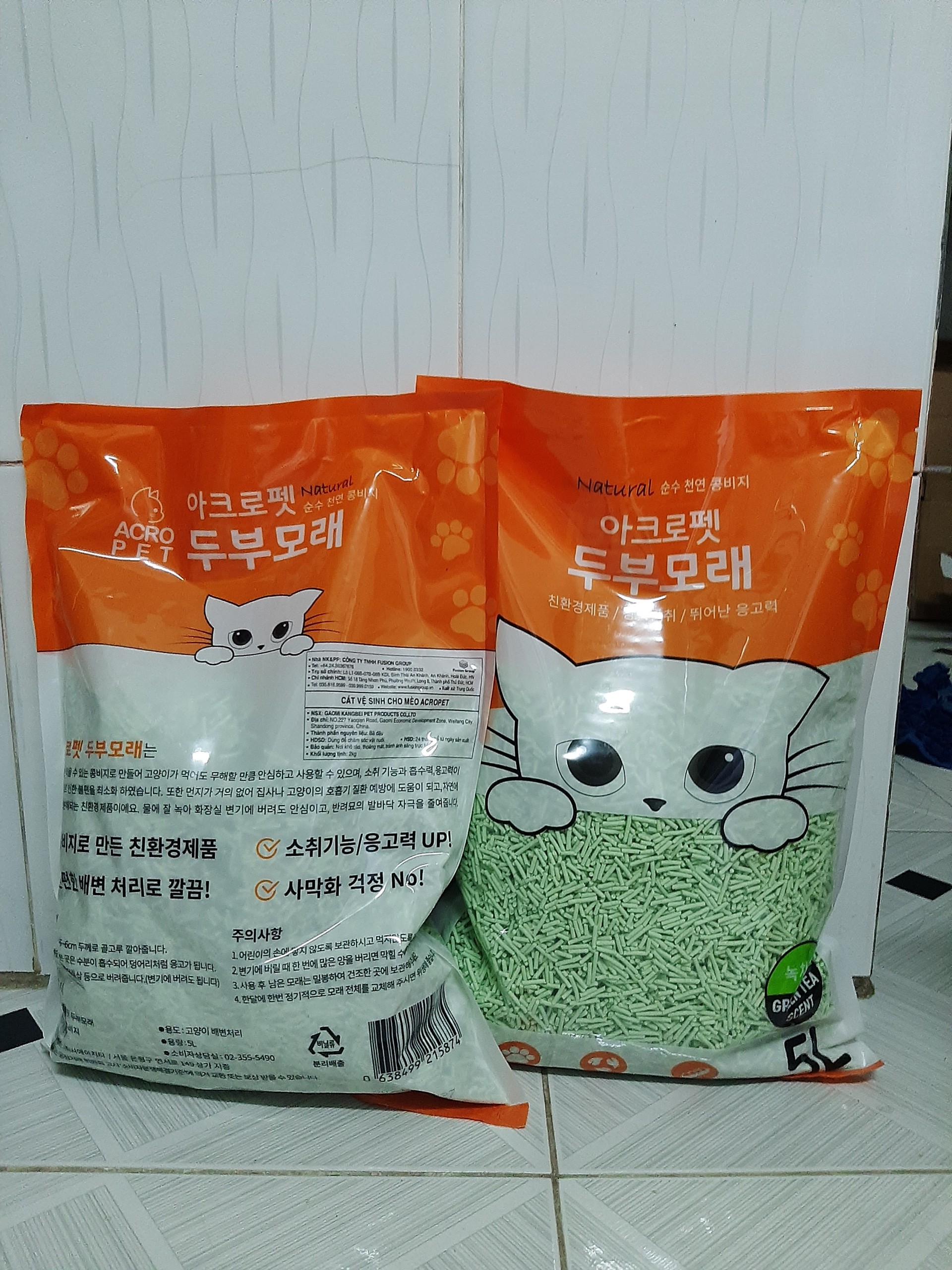Cát vệ sinh từ đậu nành Acropet túi 5L