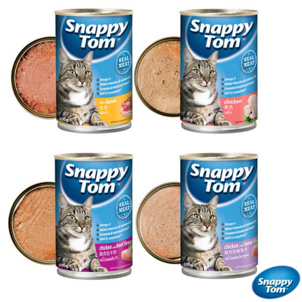 Pate  cho mèo Snappy Tom lon 400 gram - nhập khẩu thái lan