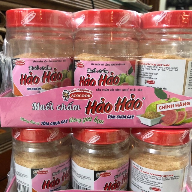 Muối chấm Hảo Hảo Acecook lọ 120g, bột canh vị tôm chua cay