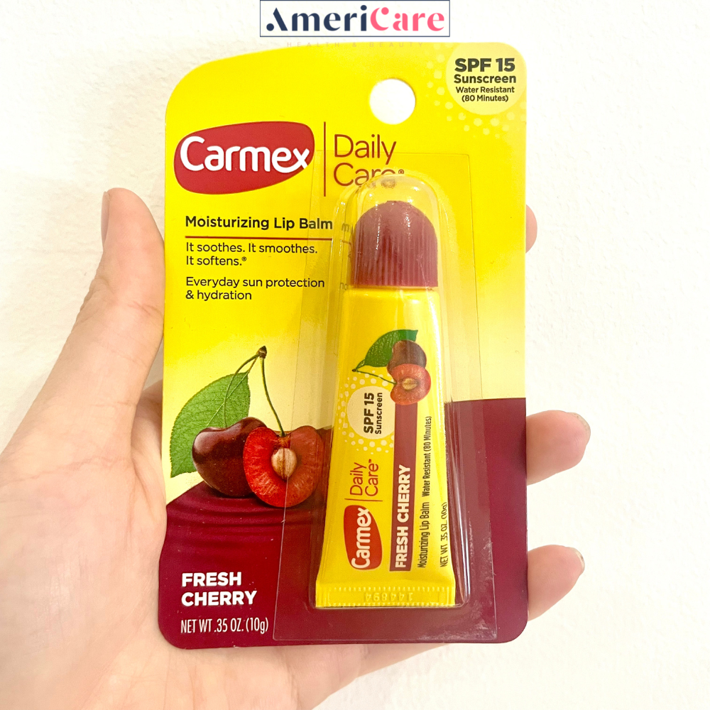 Son dưỡng môi CARMEX CLASSIC LIP BALM Americarevn (dạng thỏi, tuýp, không màu - 15g- Bill Mỹ)