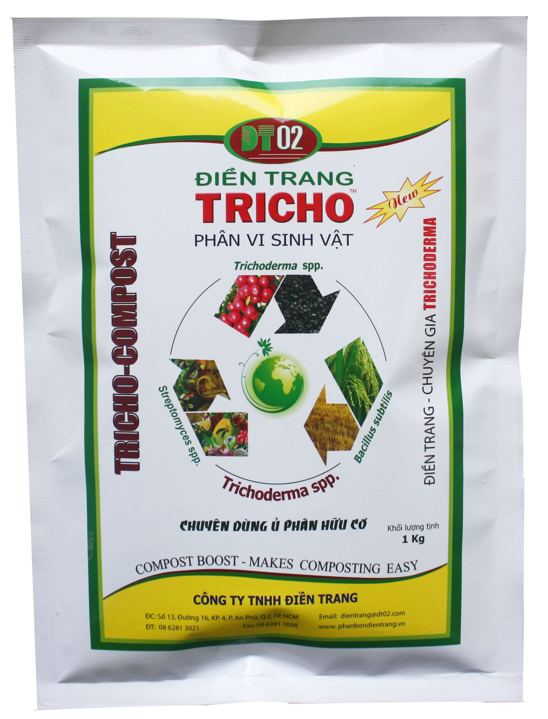 Men vi sinh ủ phân hữu cơ, ủ rác, xử lý rác -TRICHO COMPOST 1000G