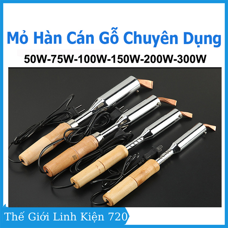 Mỏ hàn cán gỗ chuyên dụng cho mối hàn to 220V đủ công suất 50W/75W/100W/150W/200W/300W
