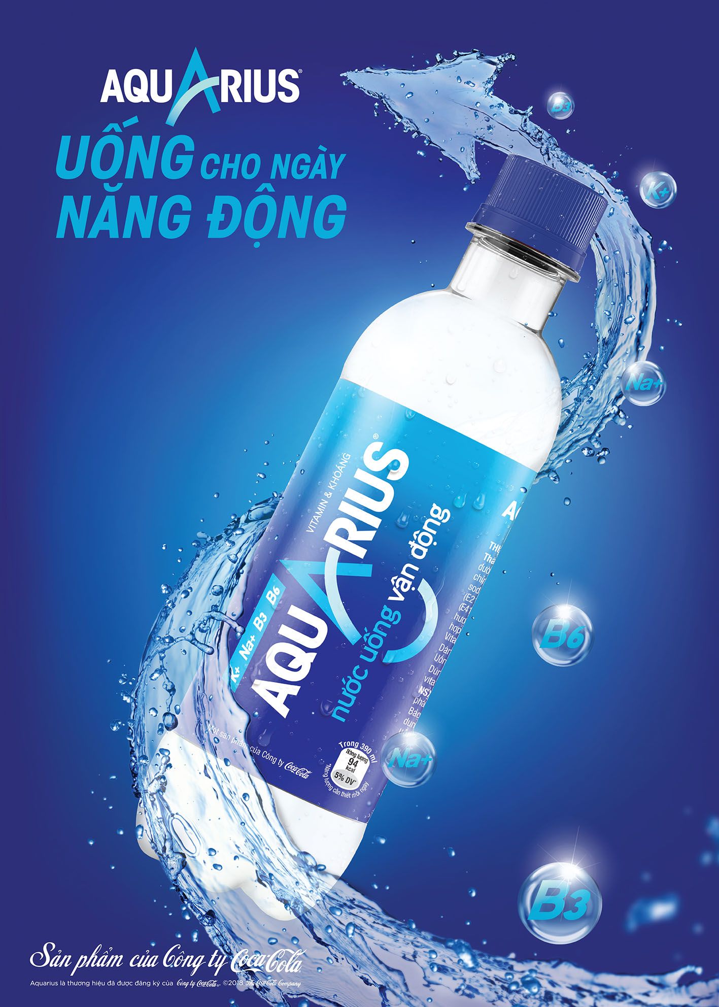 [Siêu thị WinMart] -Nước uống thể thao Aquarius chai 390ml