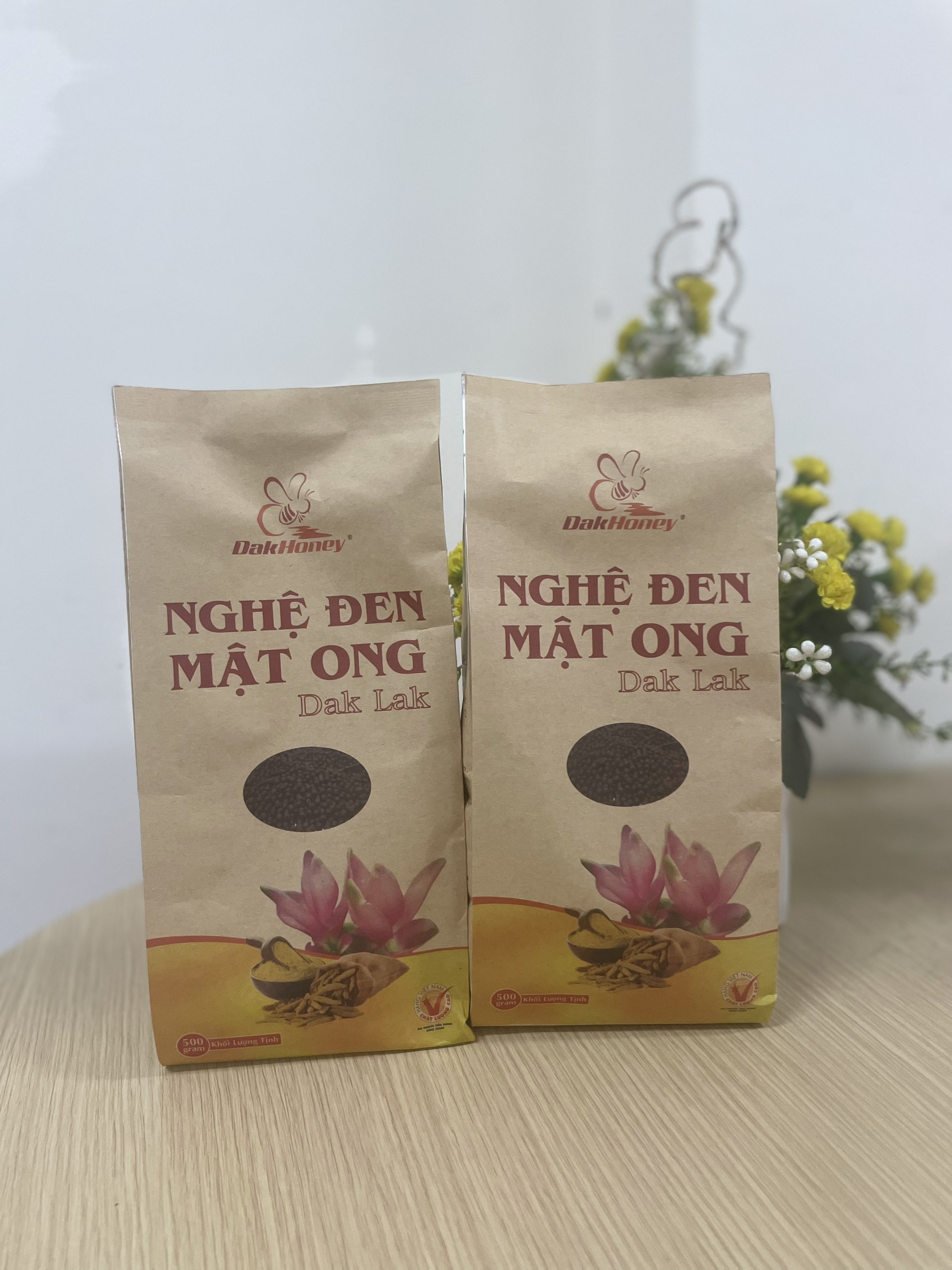 COMBO 2 TÚI NGHỆ ĐEN MẬT ONG DAKHONEY 500G
