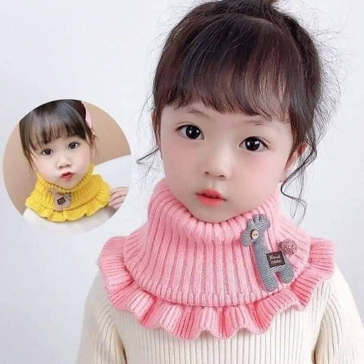 Khăn len ống quàng cổ mùa đông cho bé