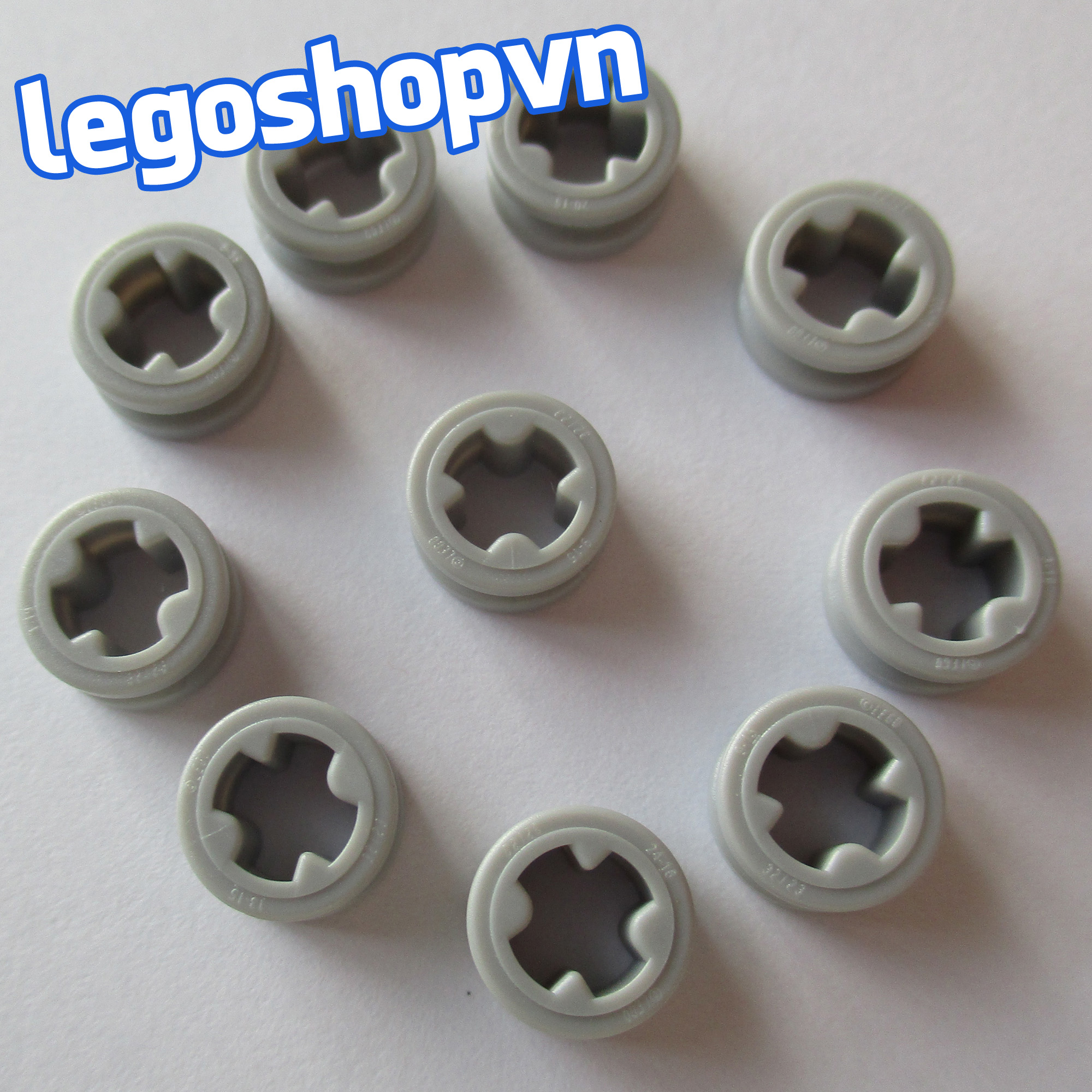 10x LEGO Light Bluish Gray Technic Bush 1/2 Smooth ID 4211573 32123
