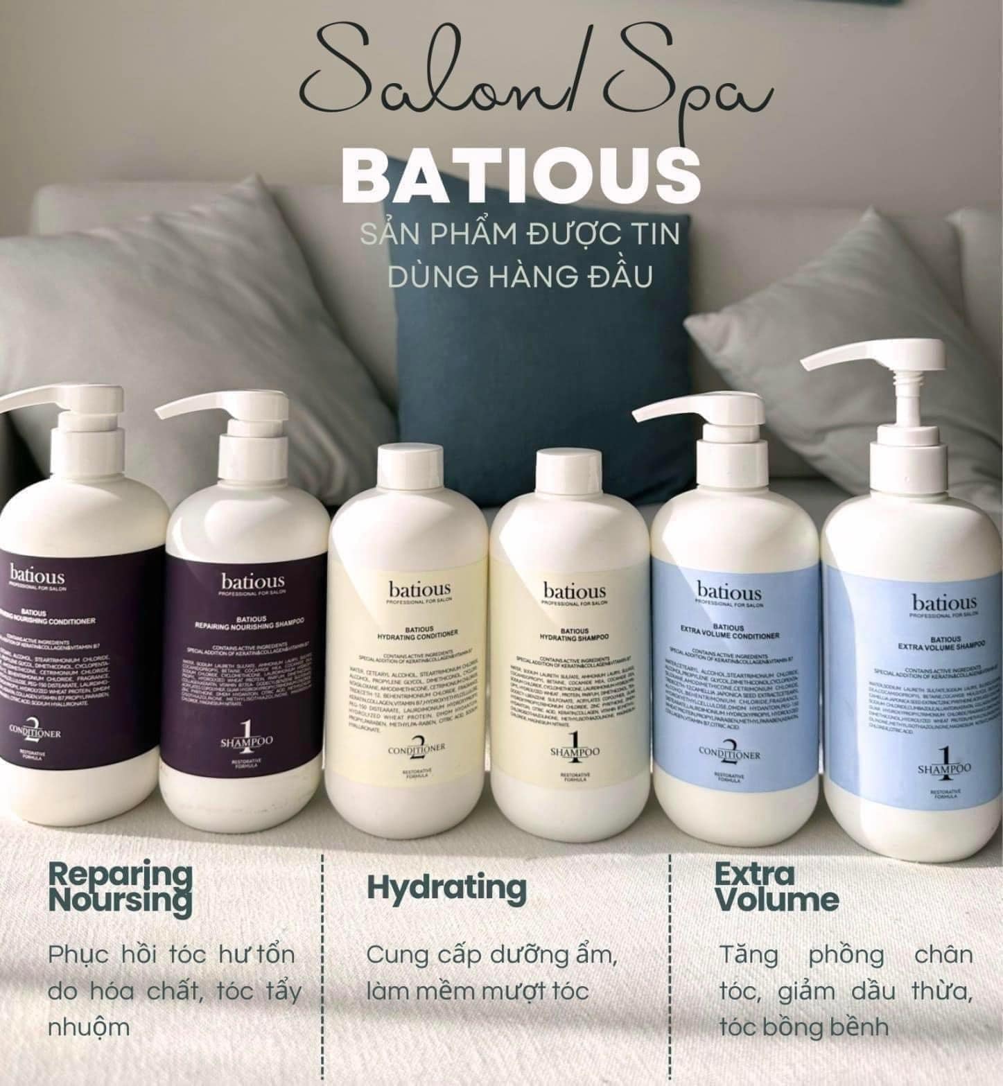 [Batious]Batious Professional Shampoo and Conditioner Set for Salon (with Vat)