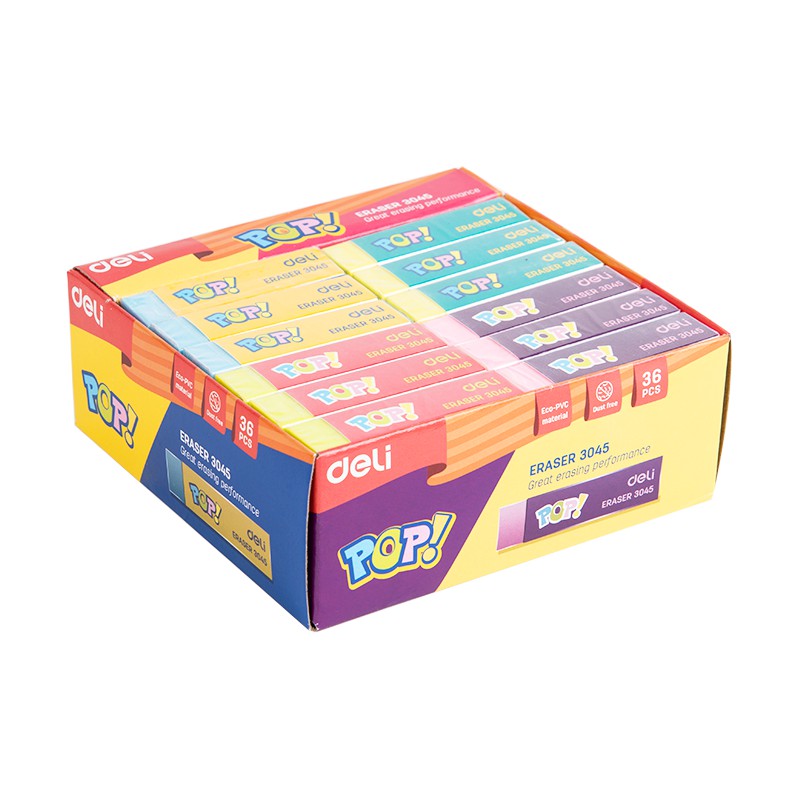 6 cục gôm tẩy màu Deli 3045