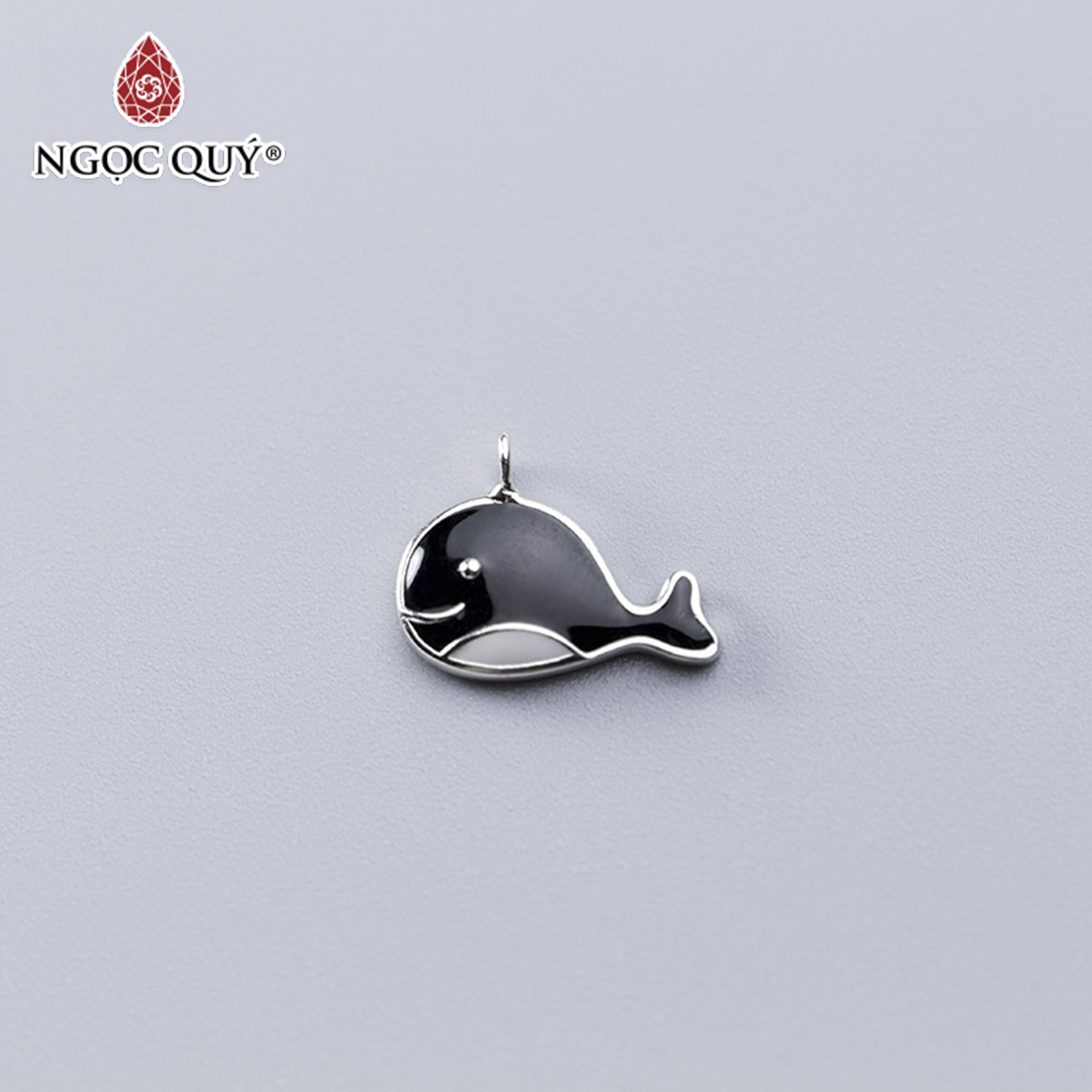 Charm bạc hình cá voi treo - Ngọc Qúy Gemstones
