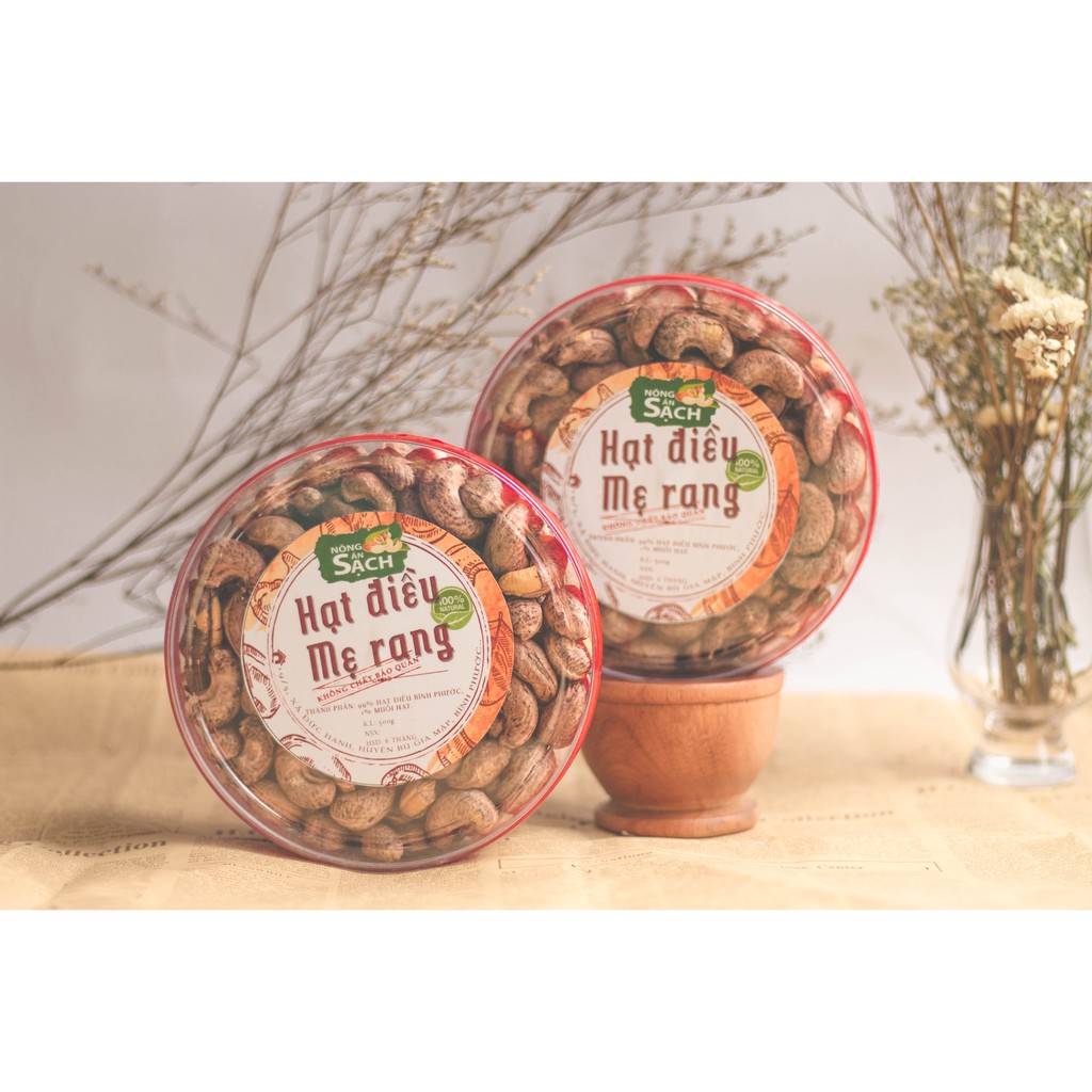 Hạt Điều Nguyên Hạt Bình Phước Rang Củi 500g