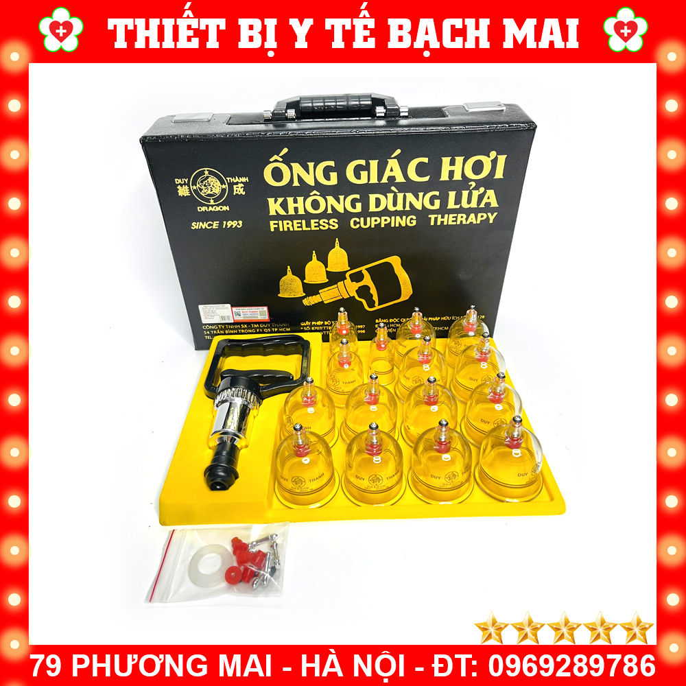 Bộ 15 Ống Giác Hơi Không Dùng Lửa Duy Thành (vali đen)