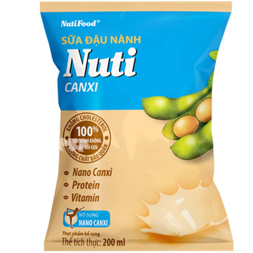2 Bịch Sữa Đậu Nành Nuti Canxi Bịch 200ml-PUP Store