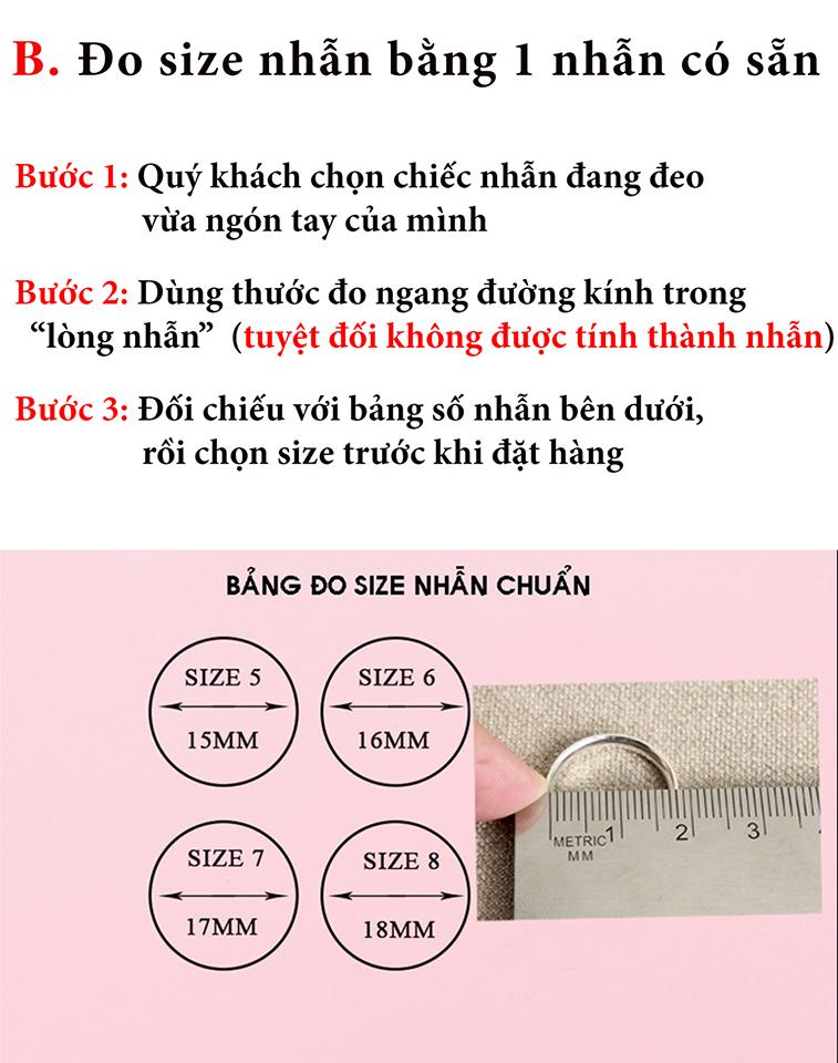 [HCM]Nhẫn nữ nhẫn đá tròn Trang Sức Miga N134