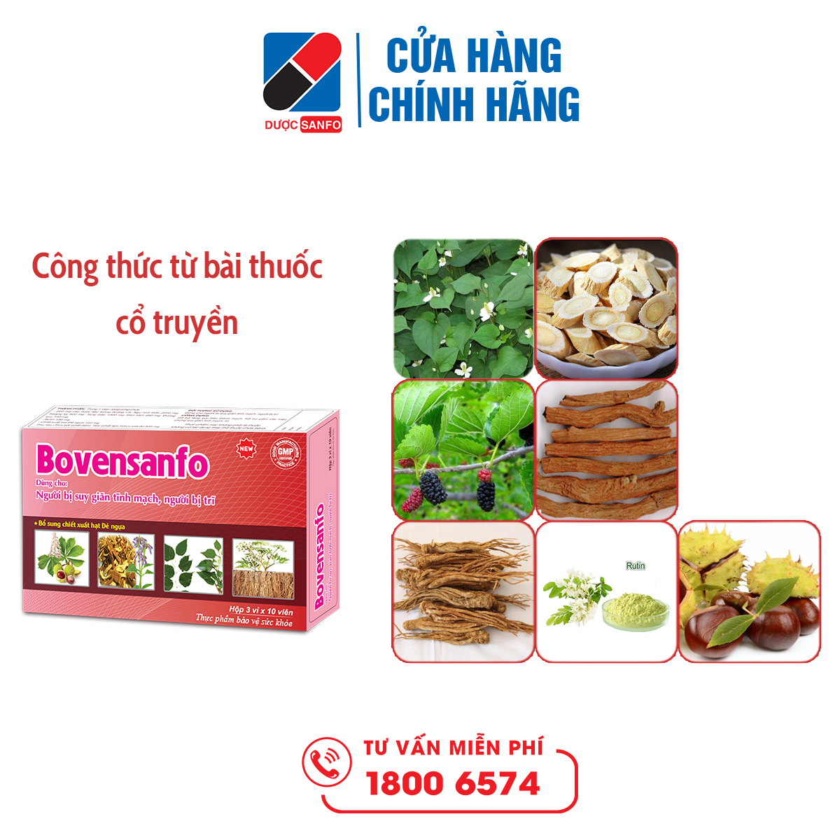 Bovensanfo- Không lo suy giãn tĩnh mạch