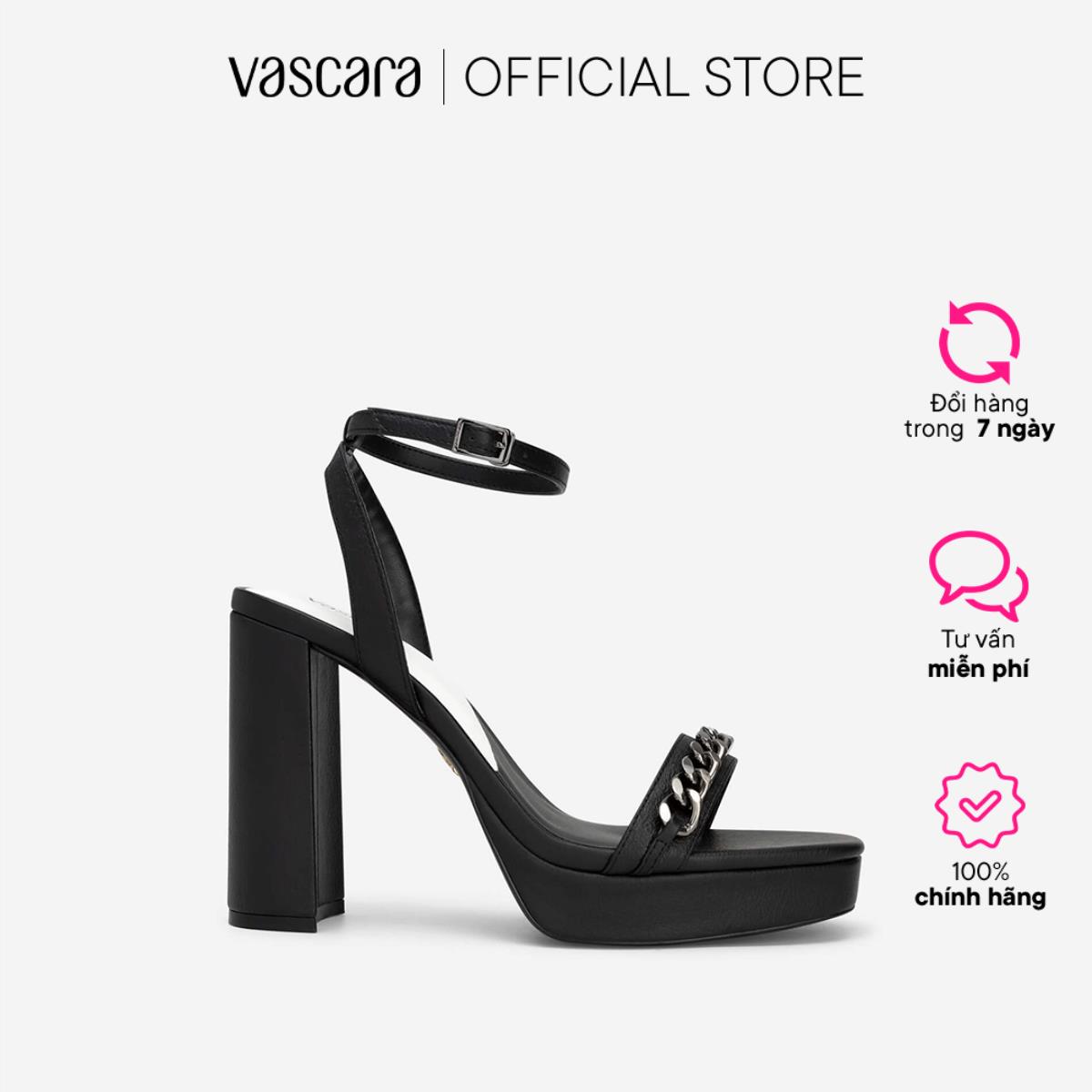 Vascara sandal ankle strap nhấn dây xích trang trí - sdn 0732