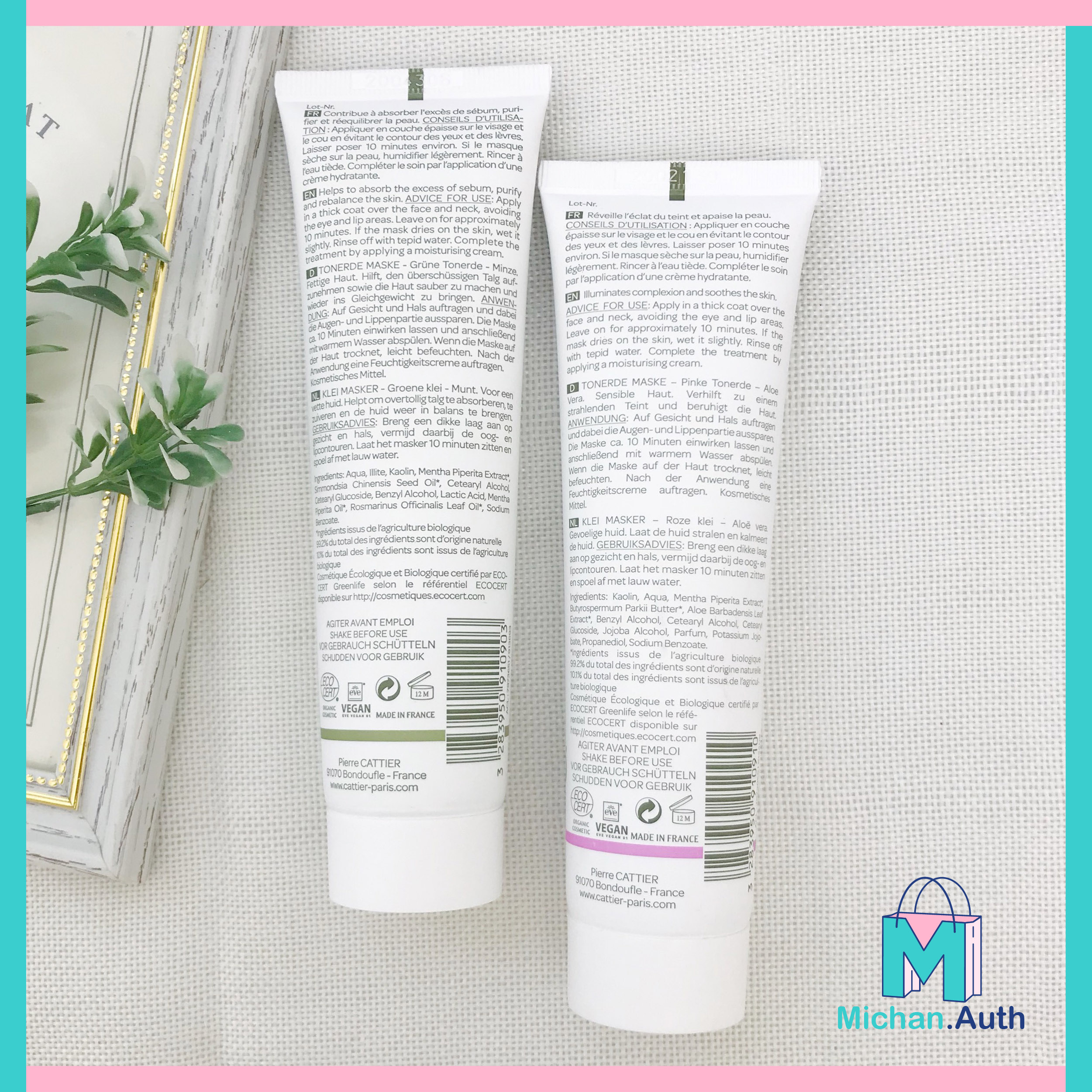 Mặt Nạ Đất Sét Cattier Masque Argile 100ml Xanh