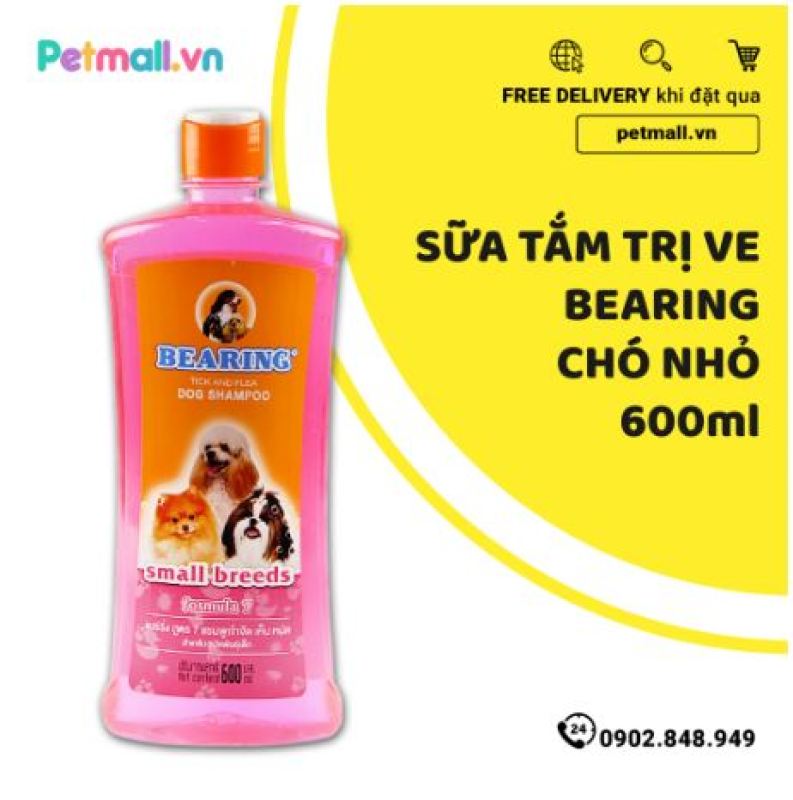 Sữa tắm trị ve BEARING Chó giống nhỏ 600ml - nhập Thái