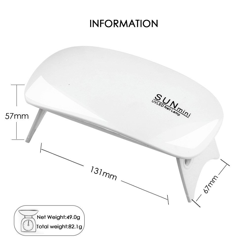 Máy hơ Gel, đèn UV led SUN mini 6W