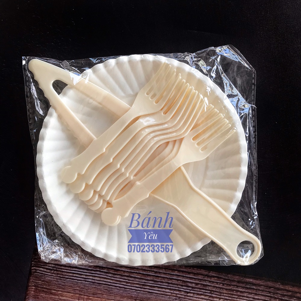 Bộ 10 Dĩa dao nĩa cắt bánh kem - BB47