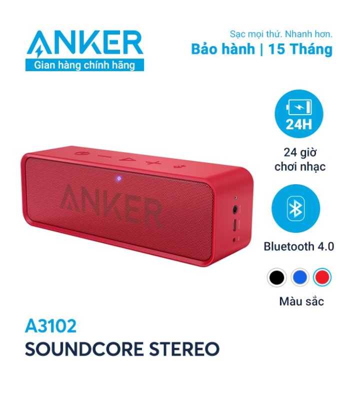 Loa bluetooth ANKER SoundCore Stereo - A3102