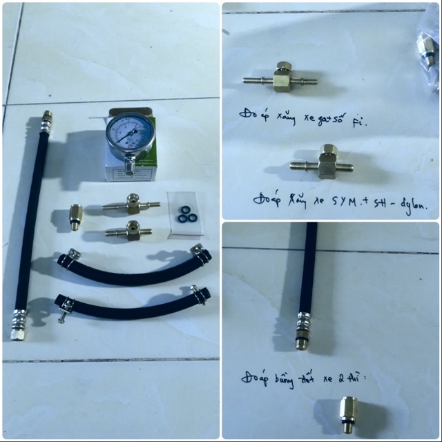Đồng Hồ Đo Áp Xuất Bơm Xăng Buồng Đốt 2in1 ( Tất cả Các Dòng Xe Ga & Xe Số )