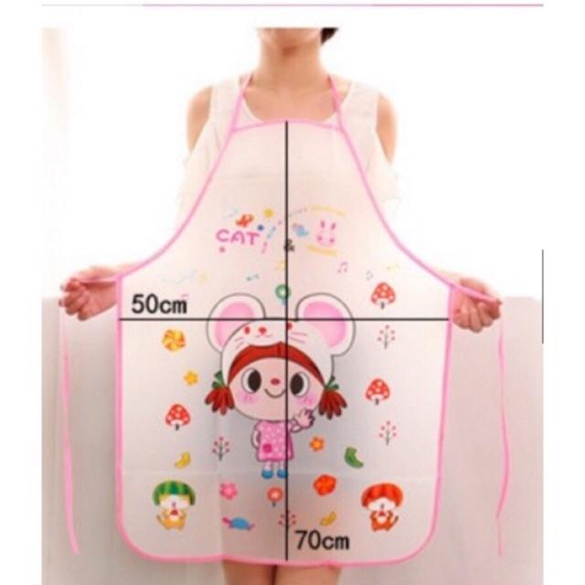 Combo 2 Tạp dề loại mỏng hình thú kute kích thước 50x70cm