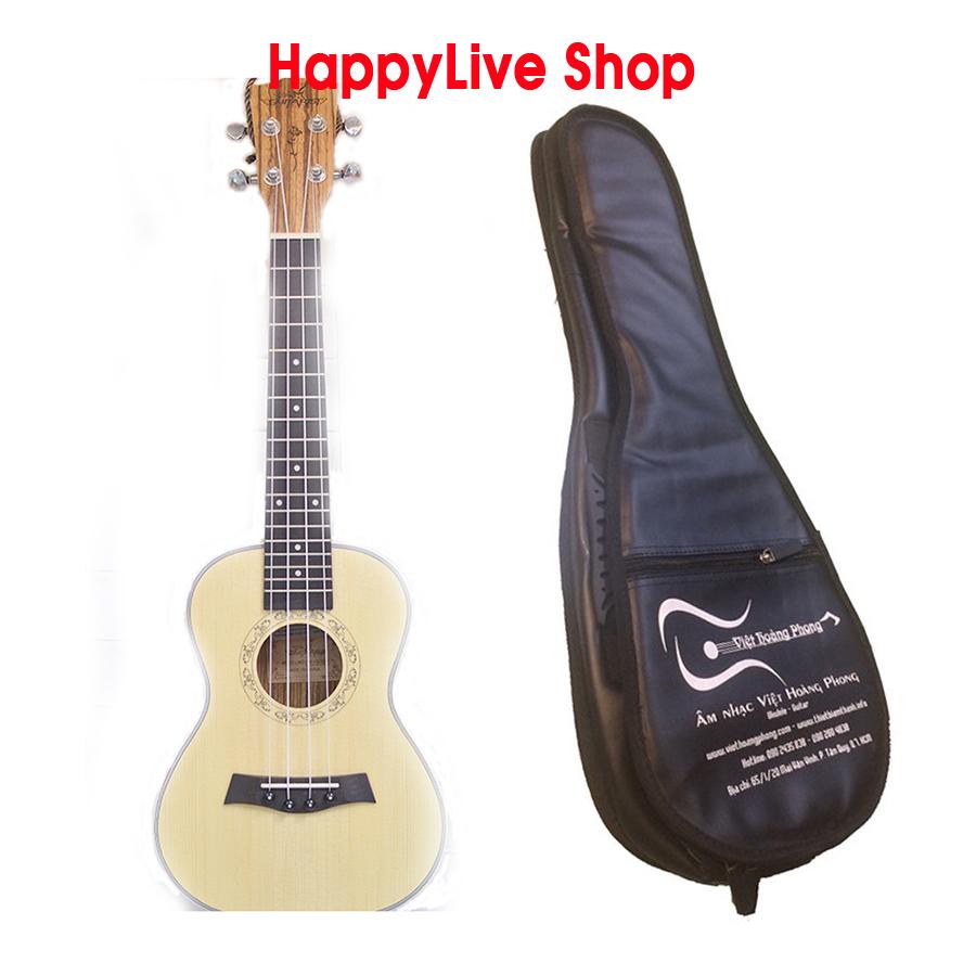 [HCM]Đàn Ukulele Concert Guitarist UK-Q320 gỗ Ngựa Vằn + Tặng bao da 3 lớp sách học phím gảy - HappyLive Shop
