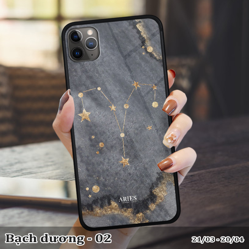 Ốp kính Iphone 11 Pro in cung hoàng đạo