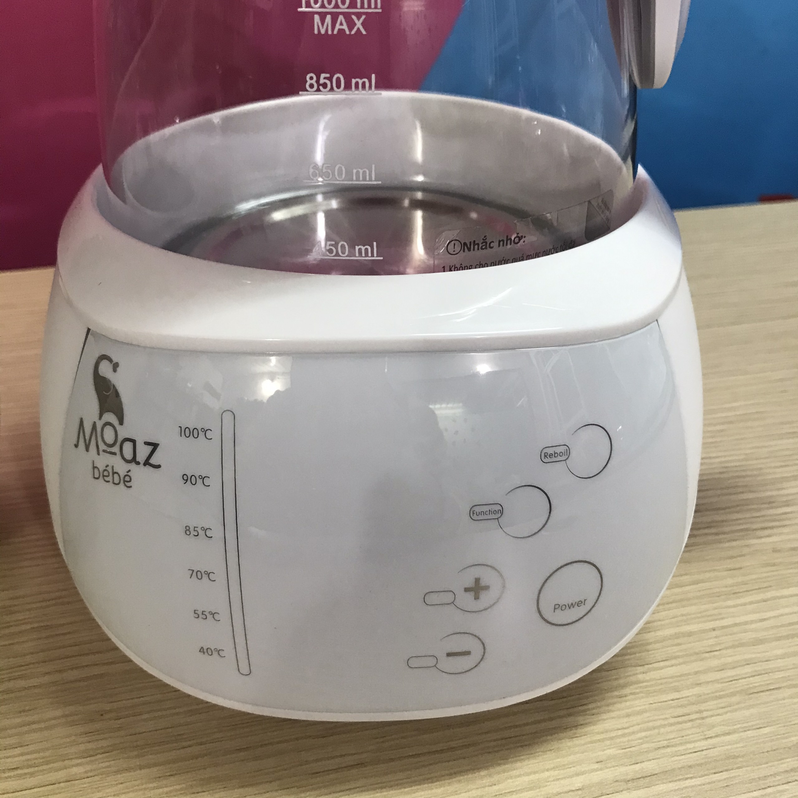 BÌNH ĐUN NƯỚC THÔNG MINH MOAZ BEBE 1000ML