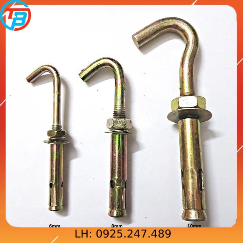 Nở móc sắt phi 6mm, 8mm và 10mm.