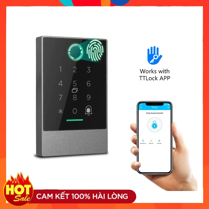 Đầu đọc vân tay quản lý ra vào qua app TTlock K3F