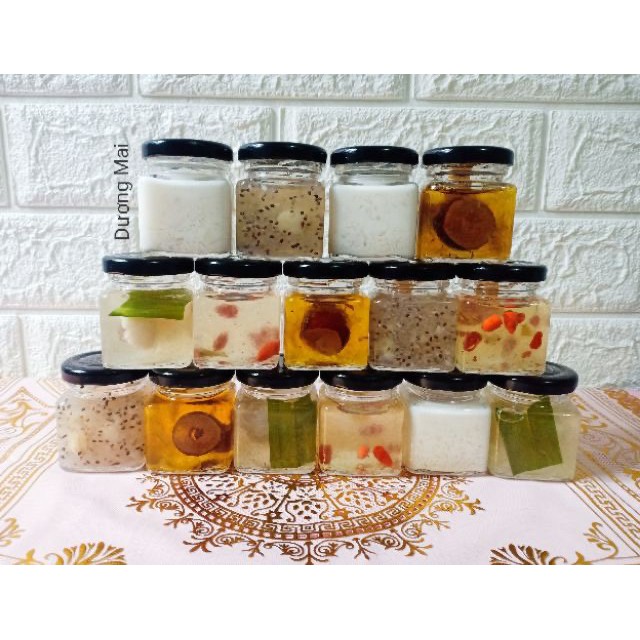 HŨ THỦY TINH VUÔNG 50ML NẮP THIẾC XOÁY CHƯNG YẾN