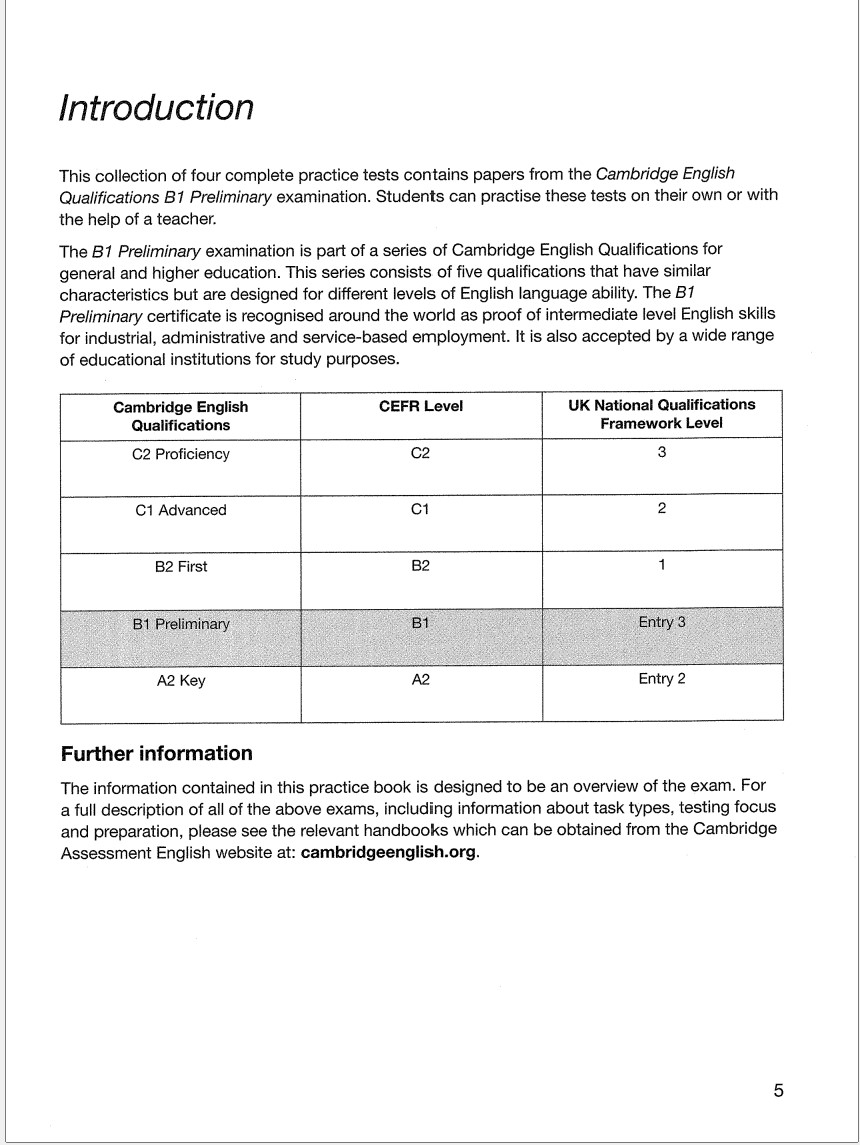 Sách Preliminary B1 for the Revised 2020 Exam Student’s Book with Answers Authentic Practice Tests (PET)