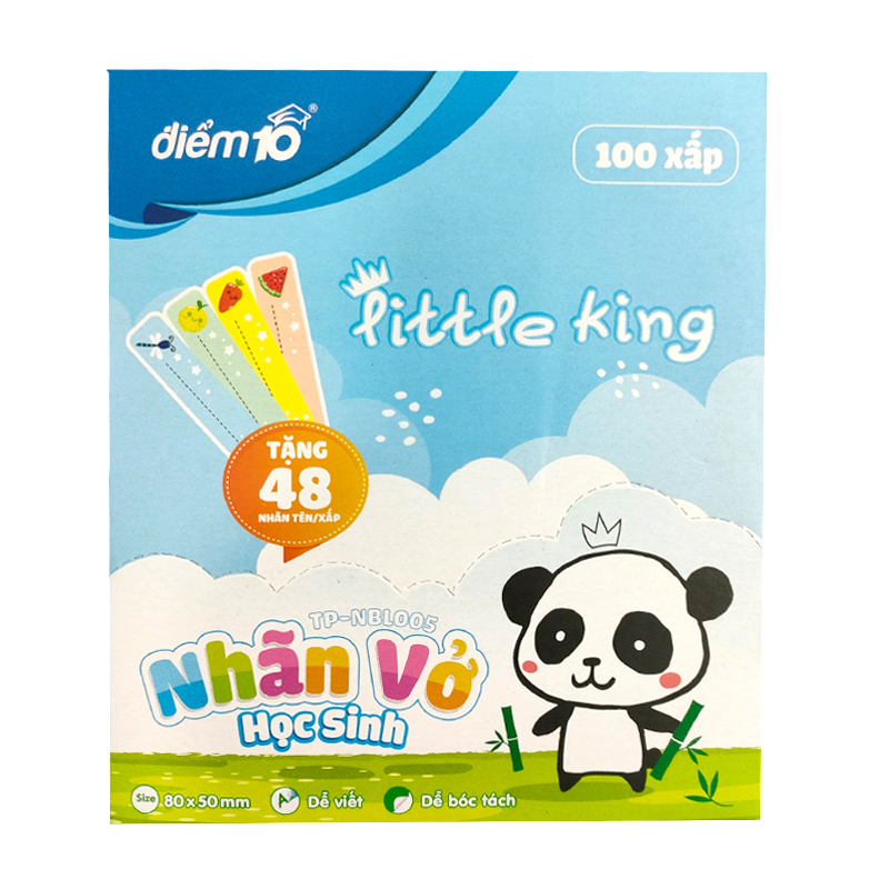 Nhãn vở Decal Thiên Long TP-NBL005 (Túi 12 nhãn vở, 48 nhãn tên)