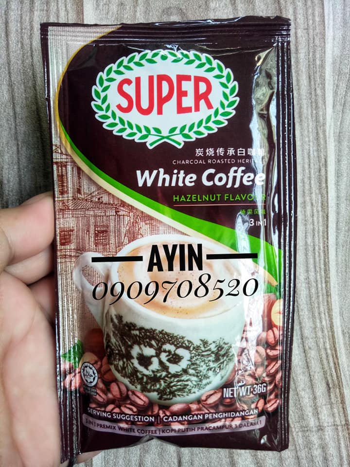 [HCM]( Bao Bì Mới ) Cà Phê Trắng Super Vị Hạt Dẻ - Super White Coffee Hazelnut Malaysia
