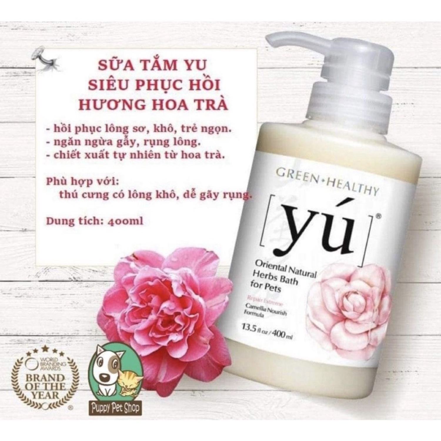 [ 500ml dùng thử ] Sữa tắm Yú cao cấp cho chó mèo