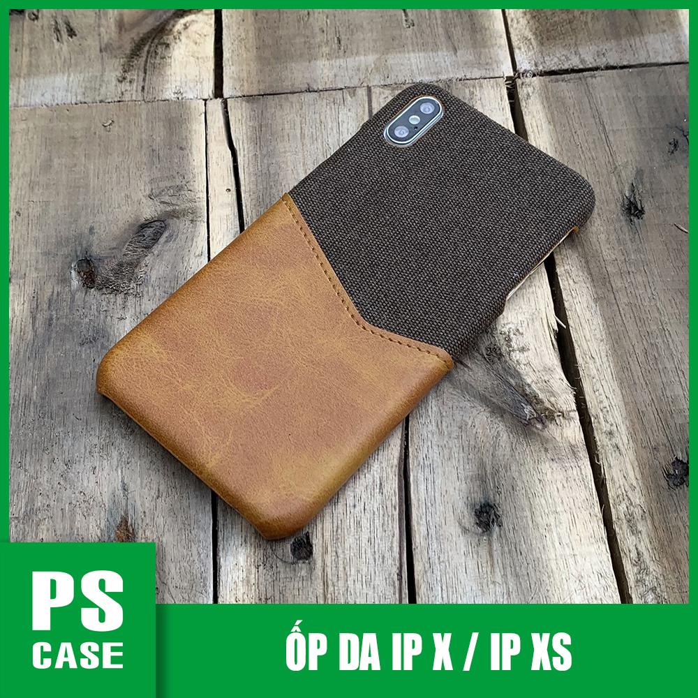 Ốp da vải kiêm ví dành cho iPhone X / iPhone XS - PS Case Phân Phối