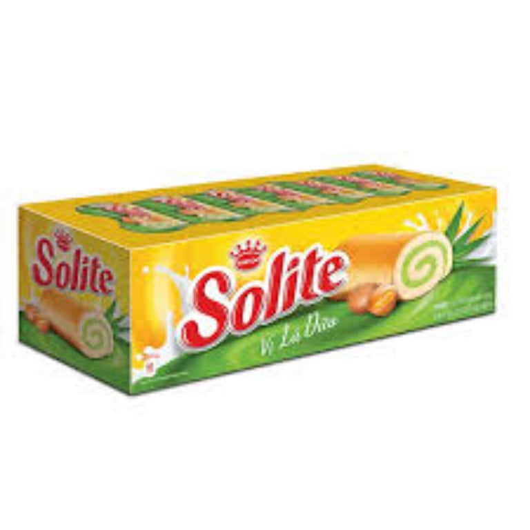 Bánh bông lan Solite cuộn 2 vị lá dứa / socola