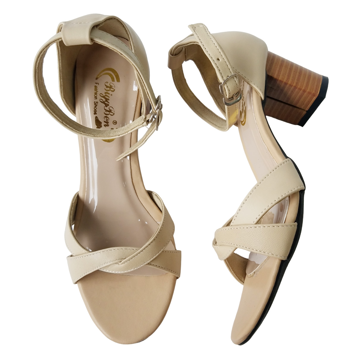Giày Sandal Cao Gót Nữ BIGBEN Da Bò Thật Cao 5 Phân CG157