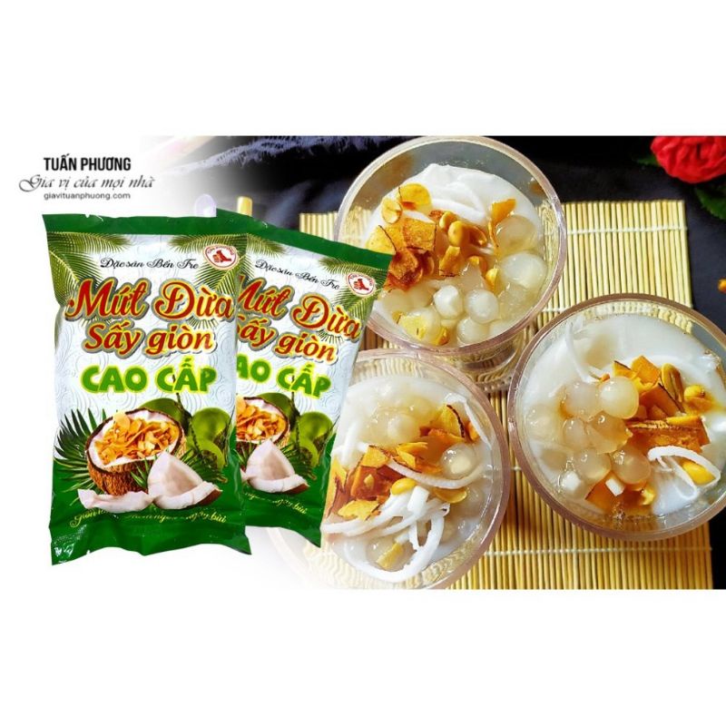 200g MỨT Dừa sấy giòn có đường thơm ngon (Tuấn Phương)