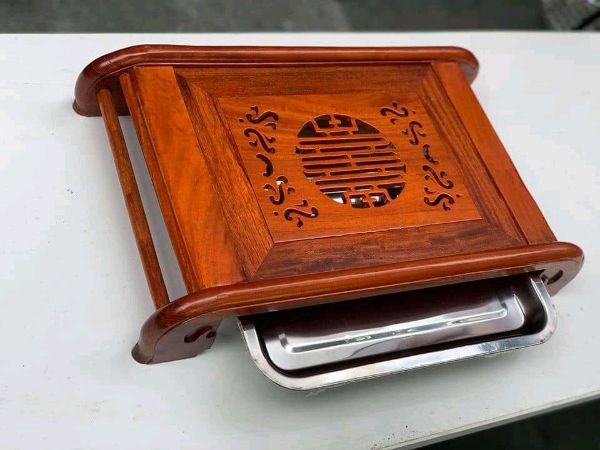 Khay Trà Gỗ Hương,khay trà cafe sang trọng phòng khách,khay trà gỗ,khay cafe kích thước khay 47x27